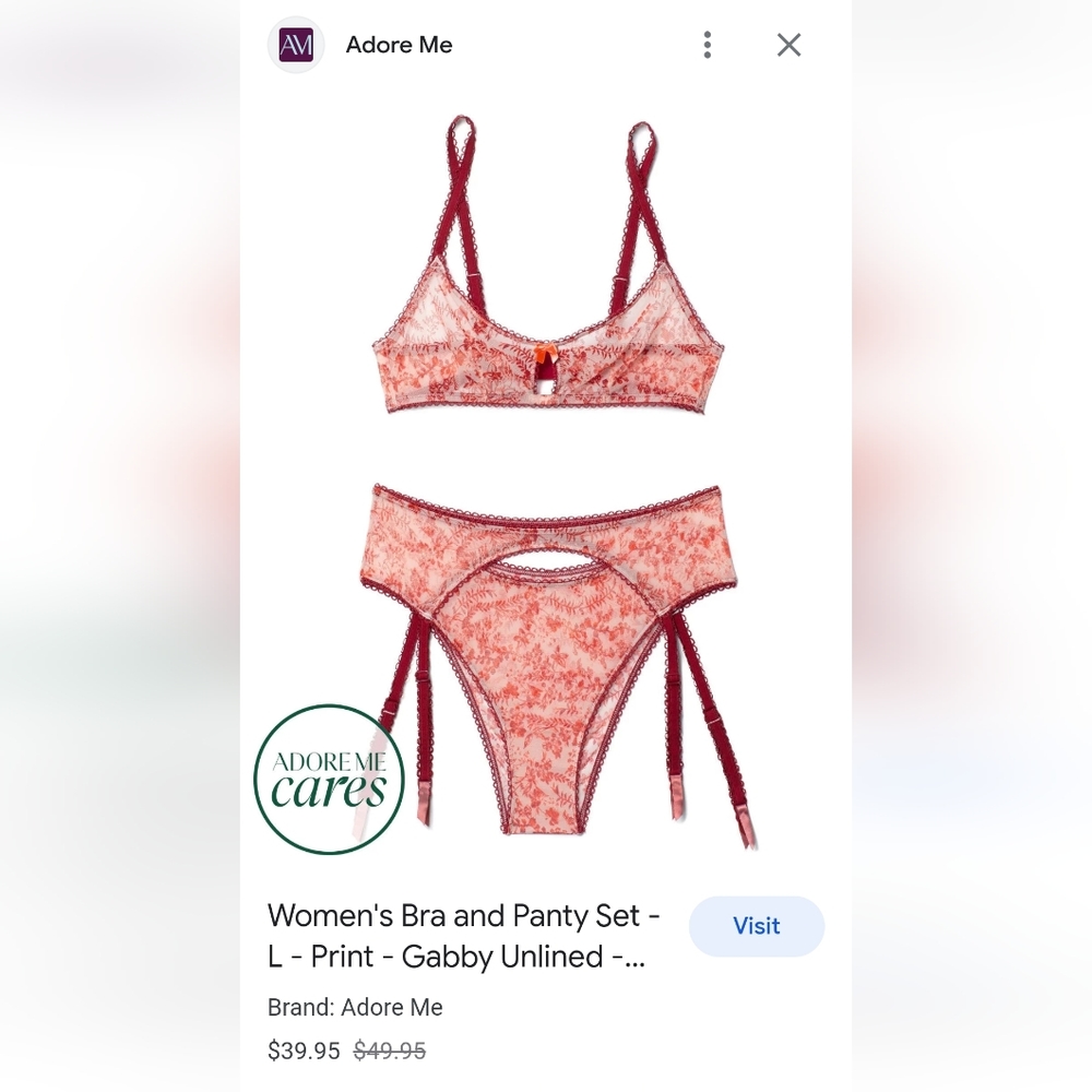 Adore me bra and panty